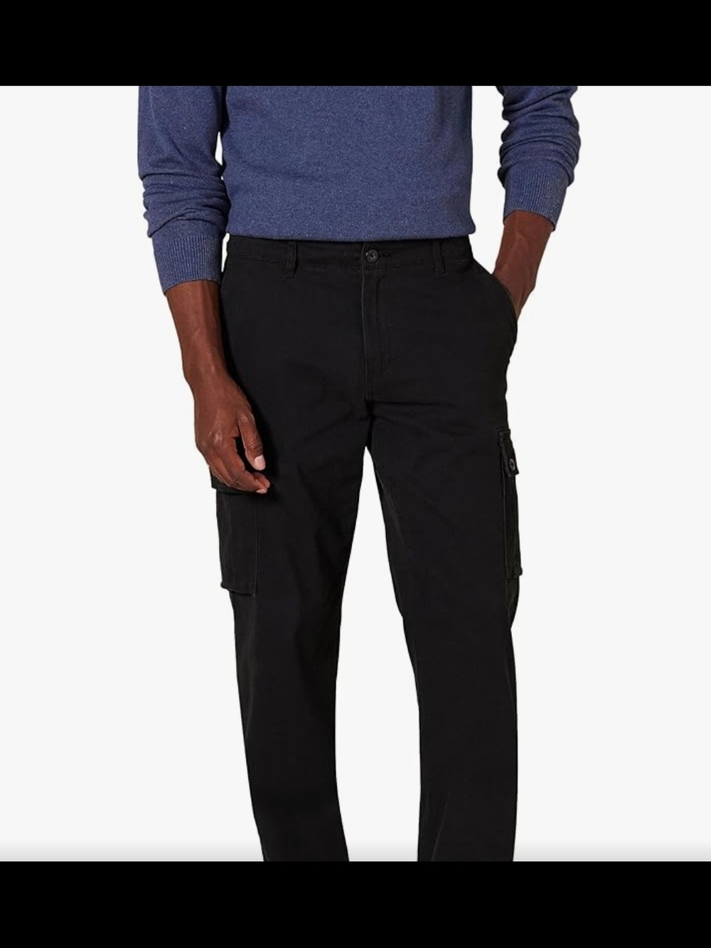 Amazon Essentials Men's Black Cargo Pants -